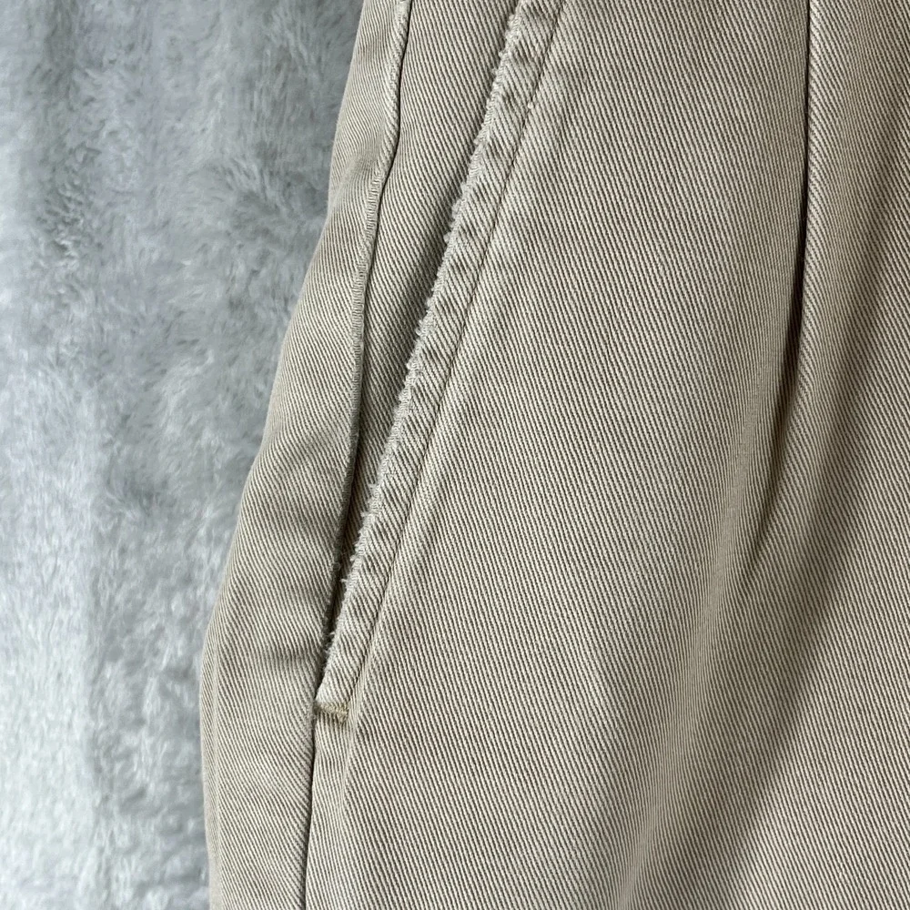 Lauren Ralph Lauren Womens 36x25 SHORT Pleated Khaki Pants High Rise VTG Preppy